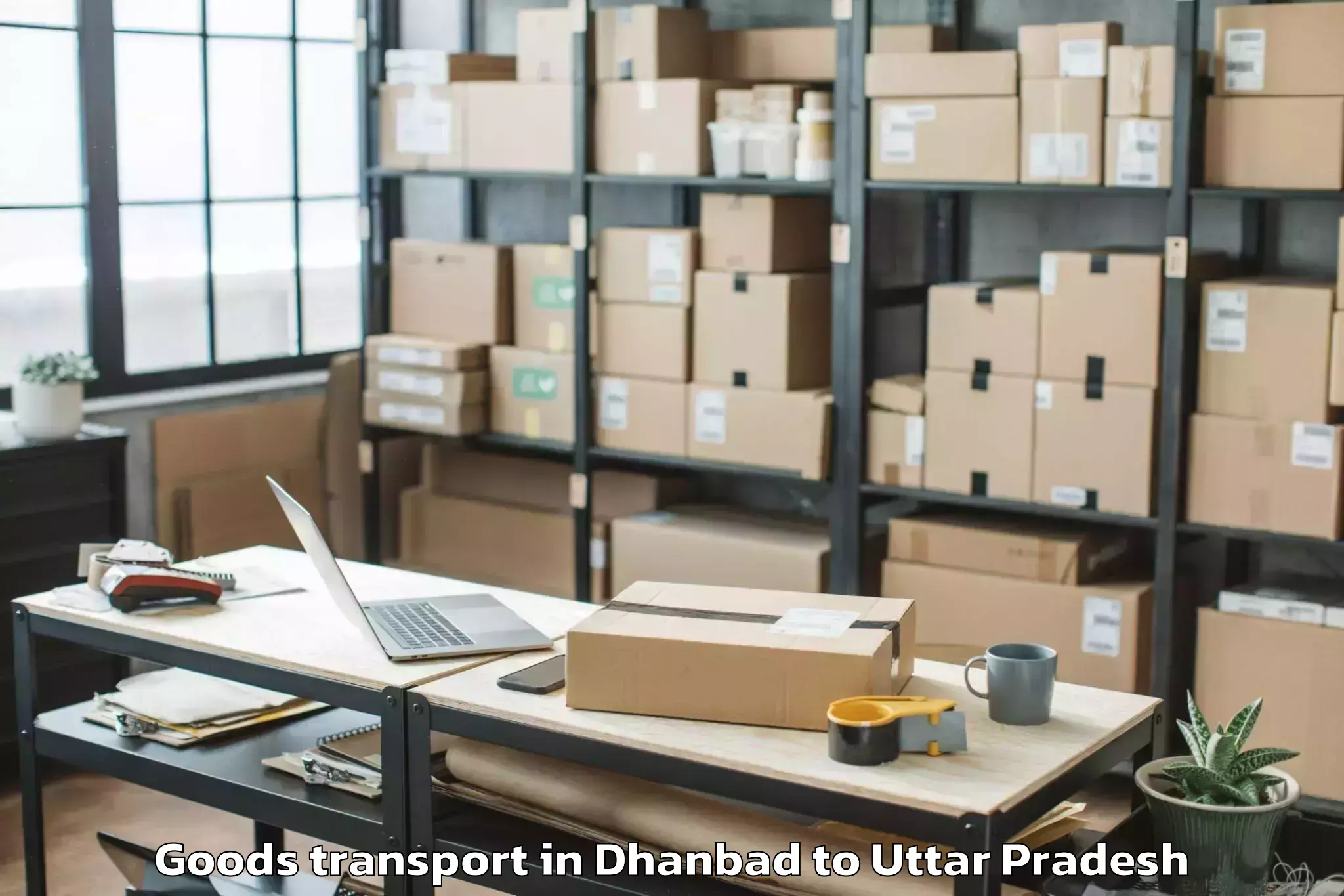 Easy Dhanbad to Sardhana Goods Transport Booking